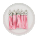 Light Pink Tassel w/Silver Cap 50mm (Package of 5)