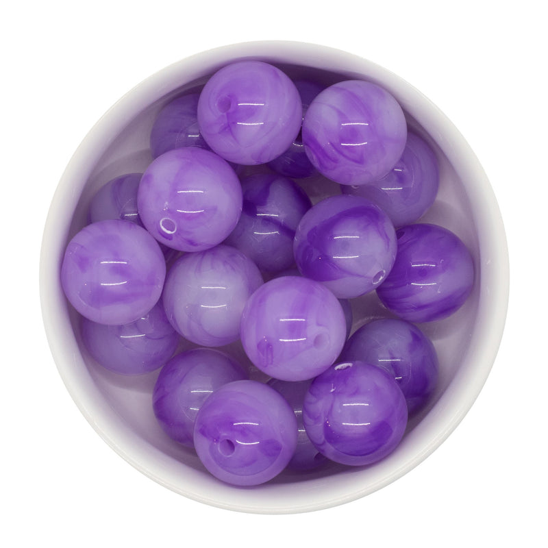 Lilac Jelly Marble Beads 20mm (Package of 10)
