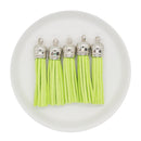 Lime Green Tassel w/Silver Cap 50mm (Package of 5)