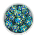 Shades of Blue Confetti Rhinestone Beads 20mm (Package of 10)