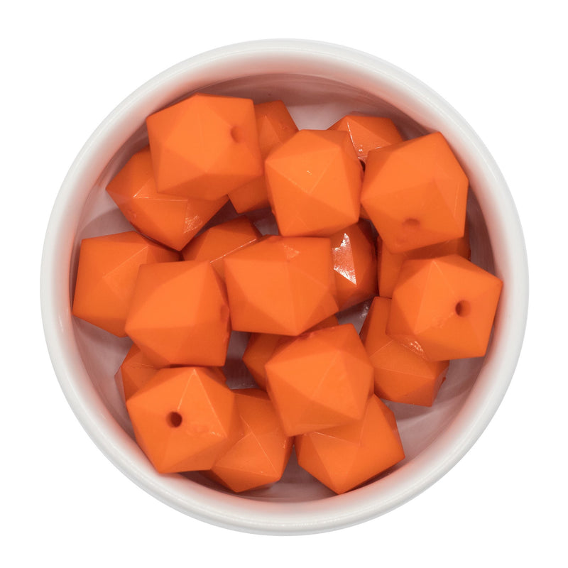 Orange Solid Cube Beads 20mm