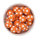 Orange Polka Dot Beads 20mm (Package of 10)