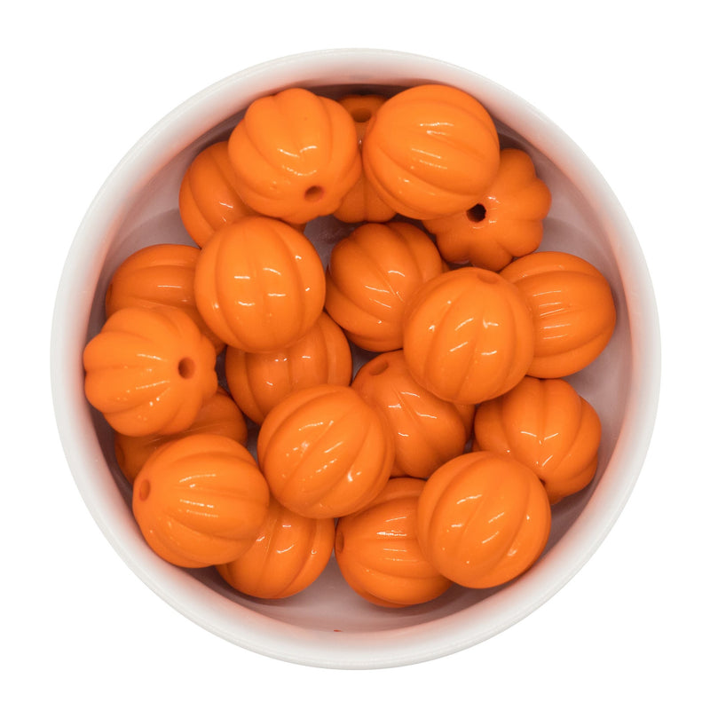 Orange Pumpkin Beads 20mm (Package of 10)