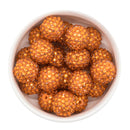 Orange Rhinestone Beads 20mm (Package of 10)