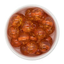 Tiger Orange Translucent Tinsel Beads 20mm (Package of 10)