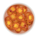 Orange Translucent Pumpkin White Core Beads 20mm (Package of 10)