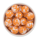 Tangerine and White Resin Confetti Beads 20mm (Package of 10)
