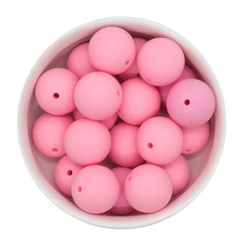 Bubblegum Pink Chalk Matte Beads 20mm
