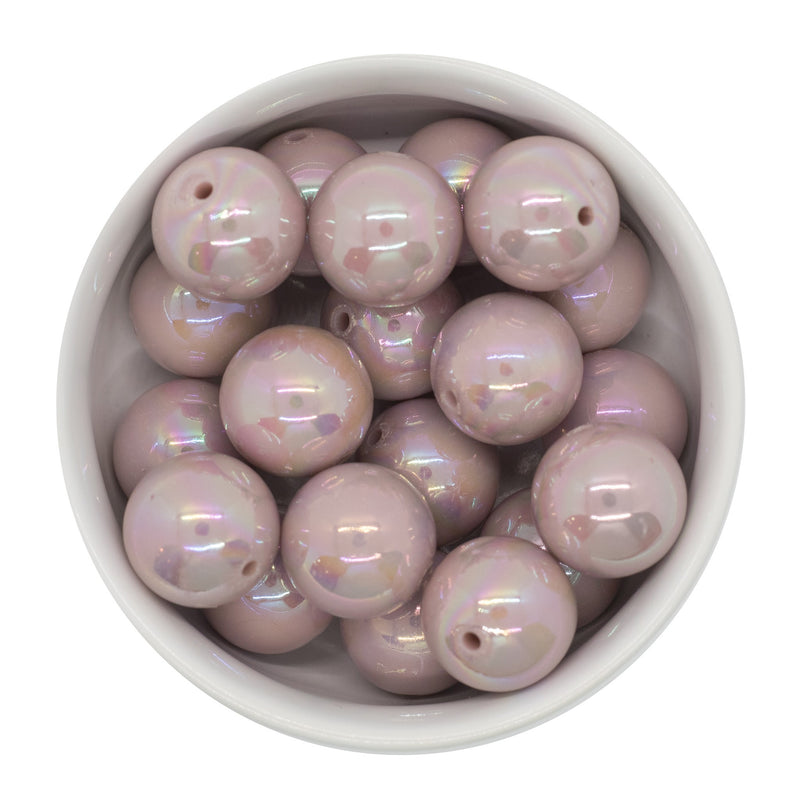 Dusty Pink Iridescent Beads 20mm (Package of 10)