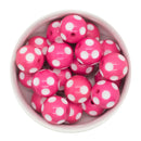 Hot Pink Polka Dot Beads 20mm (Package of 10)