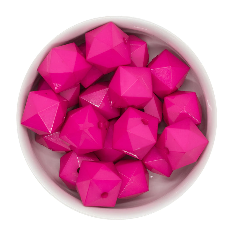 Flamingo Pink Cube Beads 20mm (Package of 10)
