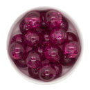 Magenta Translucent Tinsel Beads 20mm (Package of 10)