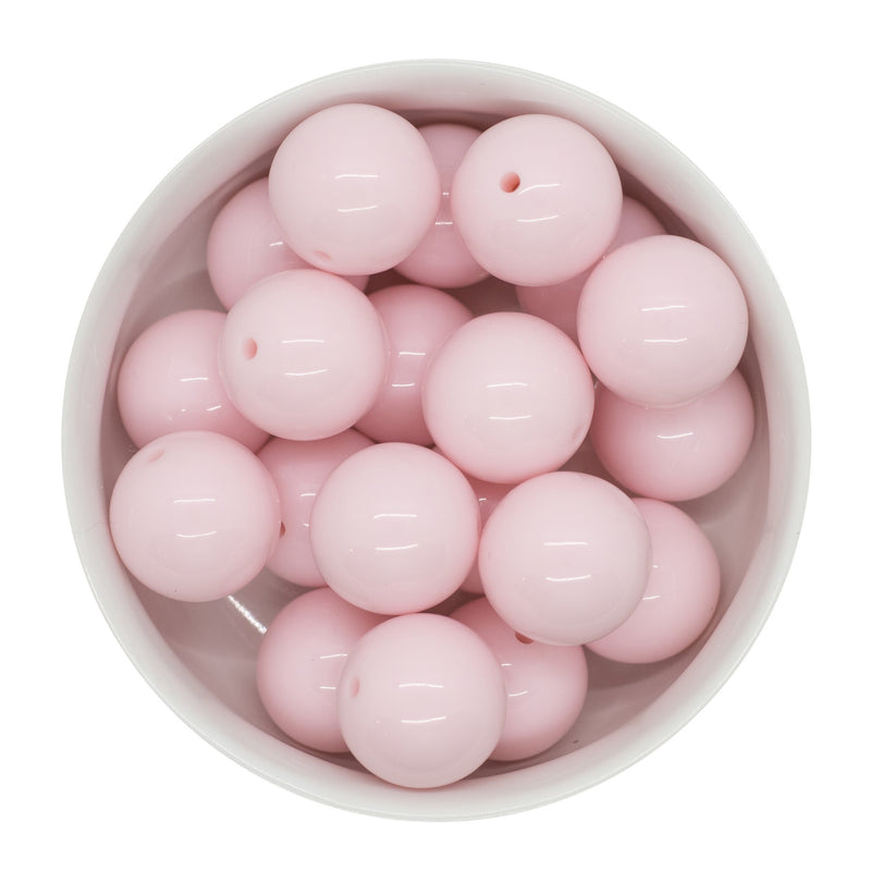 Powder Pink Solid Beads 20mm (Package of 10)