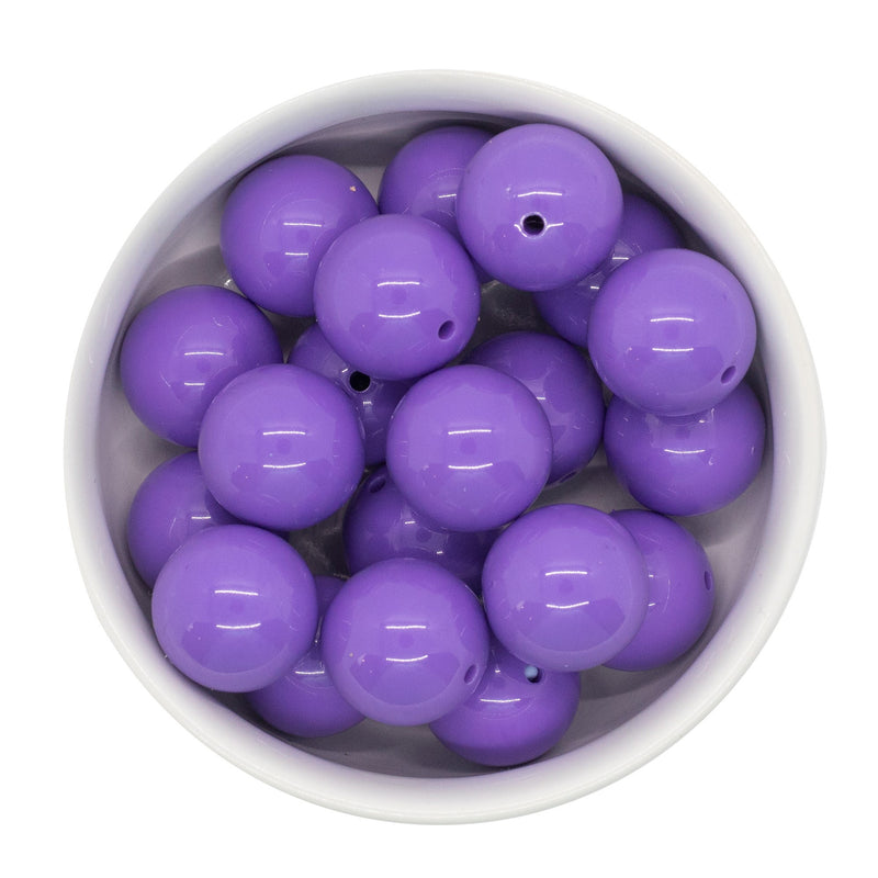 Deep Lilac Solid Beads 20mm