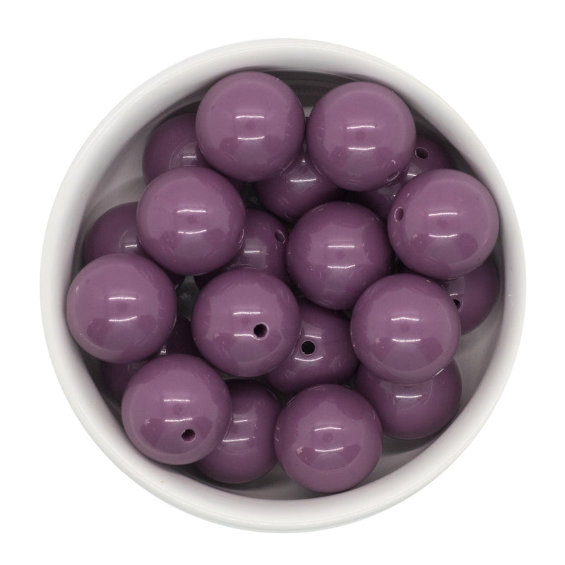 Heather Purple Solid Beads 20mm