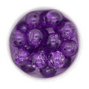 Violet Translucent Tinsel Beads 20mm (Package of 10)