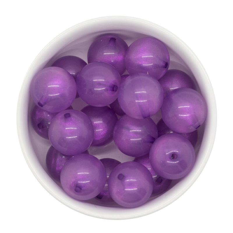 Purple Translucent Shimmer Beads 20mm
