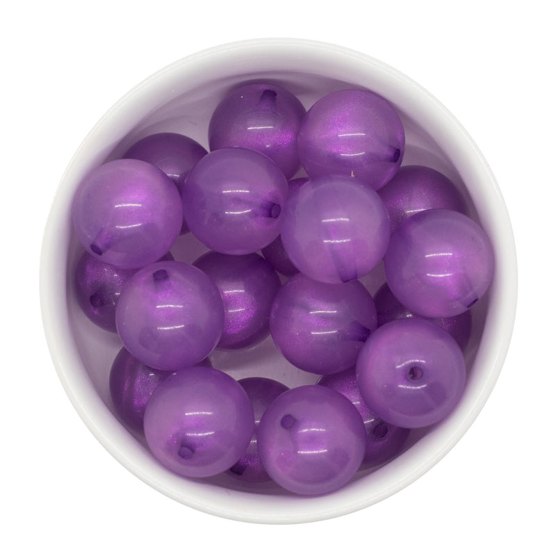 Purple Translucent Shimmer Beads 20mm (Package of 10)