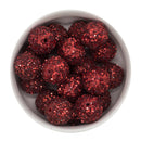 Red Chunky Glitter Beads 20mm (Package of 10)