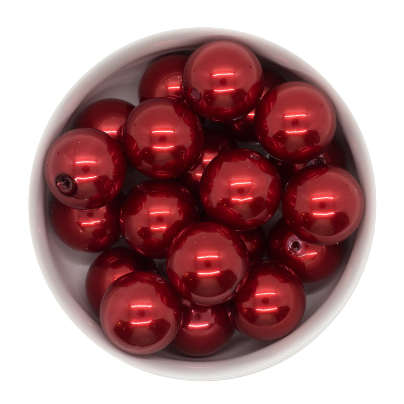 Red Pearl Beads 20mm