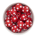 Red Polka Dot Beads 20mm (Package of 10)