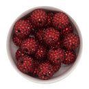Red Rhinestone Beads 20mm (Package of 10)