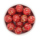 Red w/Gold Fleck Resin Confetti Beads 20mm (Package of 10)