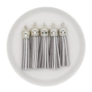 Silver Tassel w/Silver Cap 50mm (Package of 5)