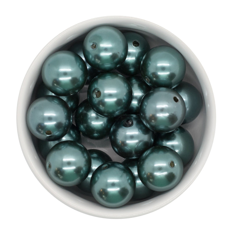 Victorian Teal Pearl Beads 20mm (Package of 10)