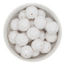 White Solid Facet Beads 20mm (Package of 10)