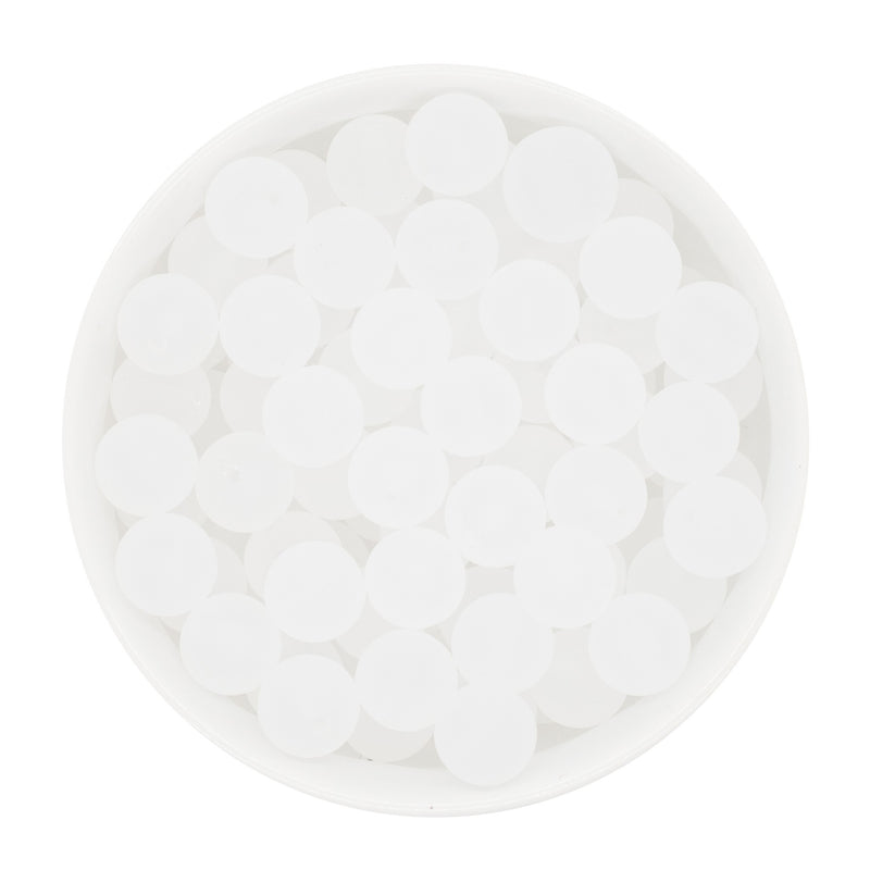 White Frosted Beads 12mm