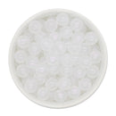 White Translucent Shimmer Beads 12mm (Package of 20)