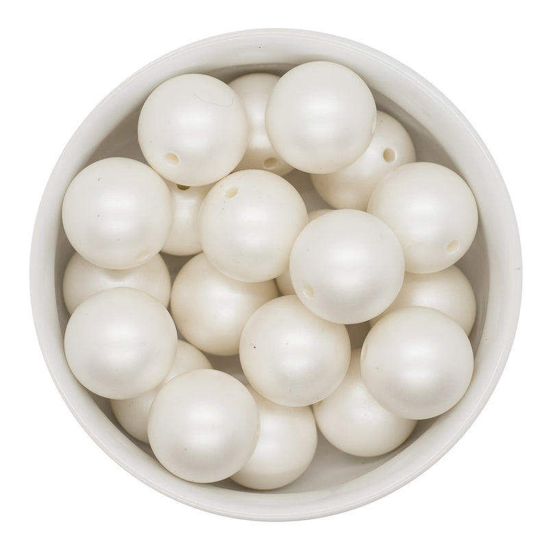 Antique White Matte Beads 20mm