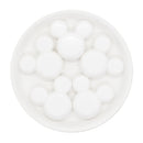 White Mouse Head Beads 38x35mm (Package of 5)