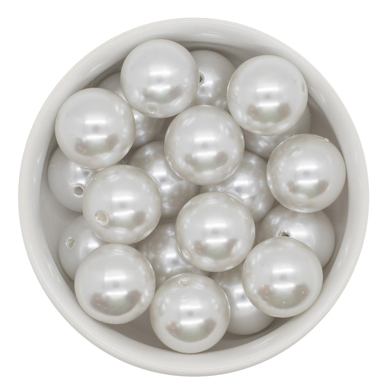 White Pearl Beads 20mm