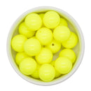 Neon Yellow Solid Beads 20mm (Package of 10)