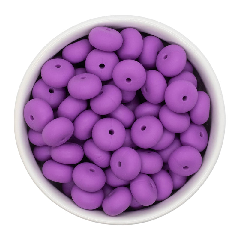 Orchid Silicone Abacus Beads 8x14mm (Package of 10)