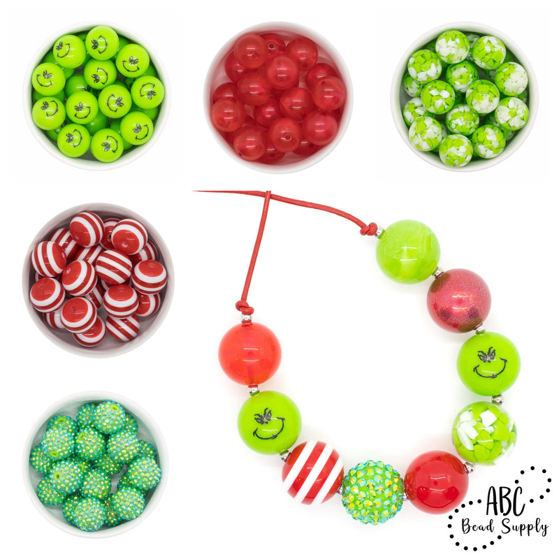 You're a Mean One Printed Beads 20mm