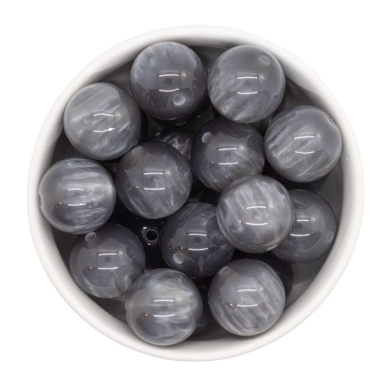 Grey Pearly Luster Beads 20mm