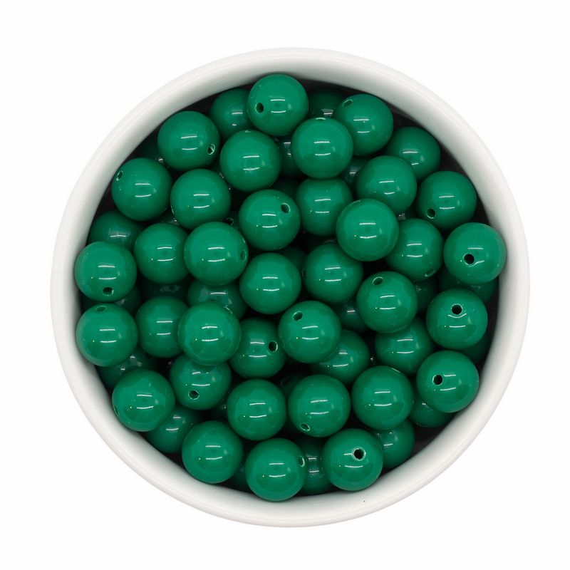 Emerald Green Solid Beads 12mm