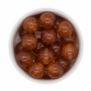 Tiger Orange Glitter Beads 20mm (Package of 10)