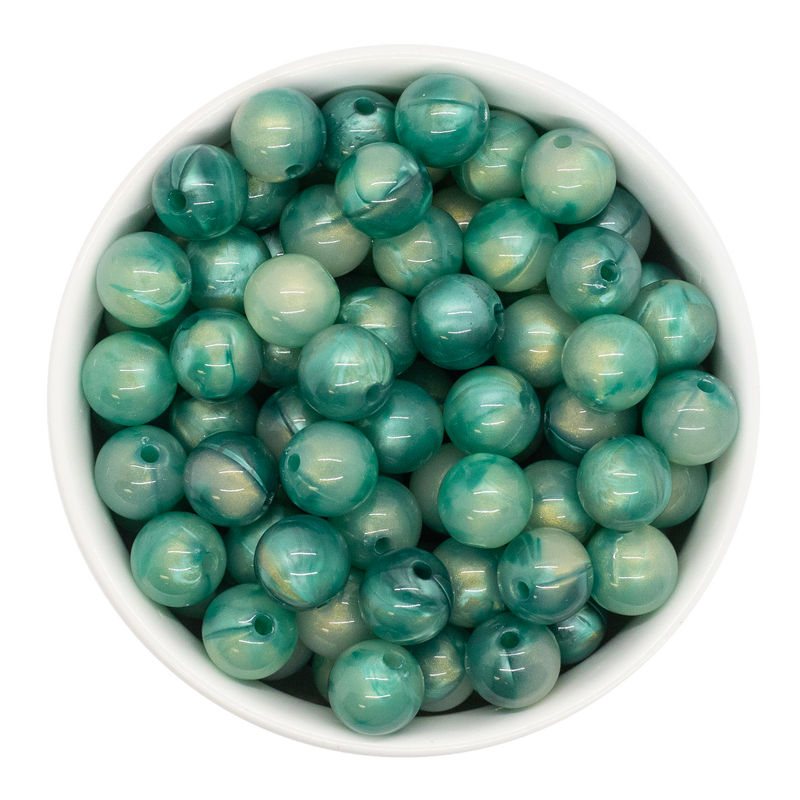 Jade Shimmery Marble Beads 12mm