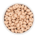 Champagne Silicone Lentil Beads 7x12mm (Package of 20)