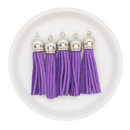 Purple Tassel w/Silver Cap 50mm (Package of 5)