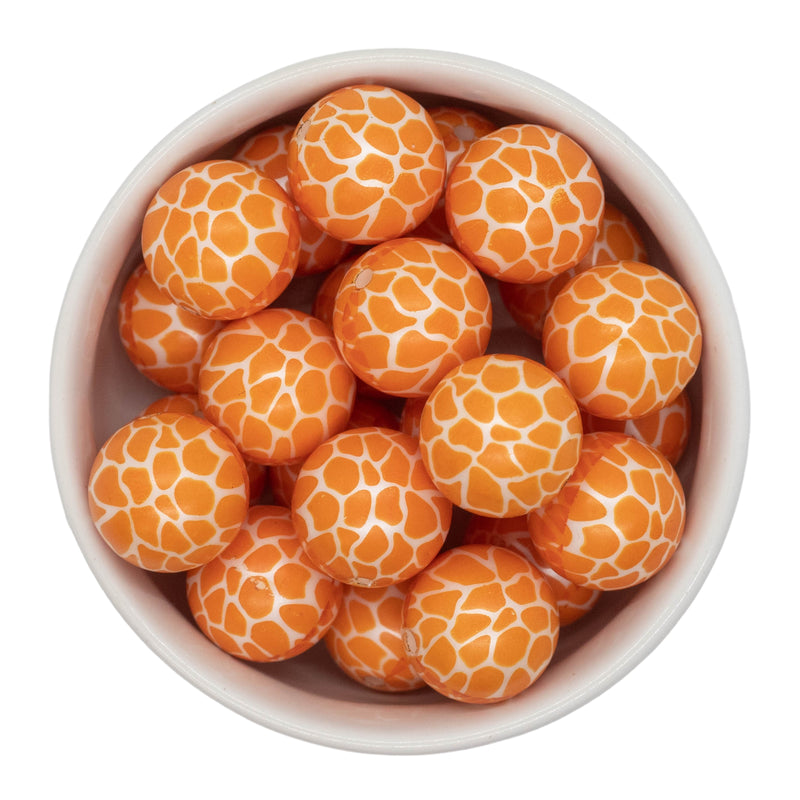 Giraffe Printed Beads 20mm