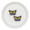Multicolor Butterfly Silicone Focal Bead 20x31mm (Package of 2)