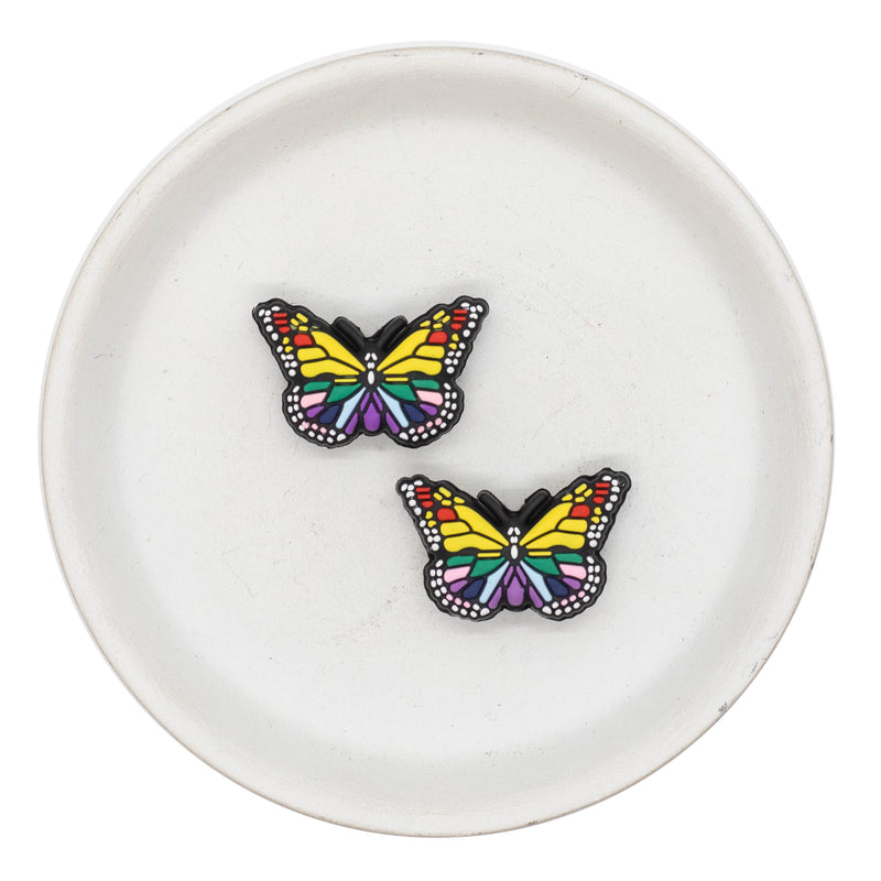 Multicolor Butterfly Silicone Focal Bead 20x31mm