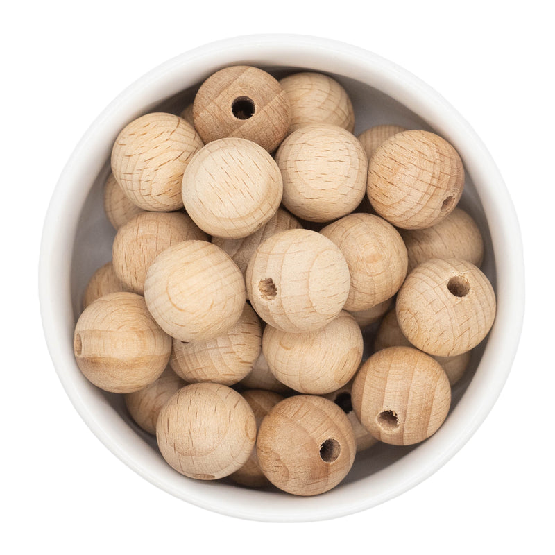 Round Wood Beads 18mm (Package of 10)