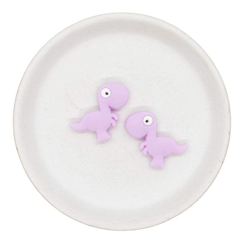 Lilac Dino Silicone Focal Bead 30mm