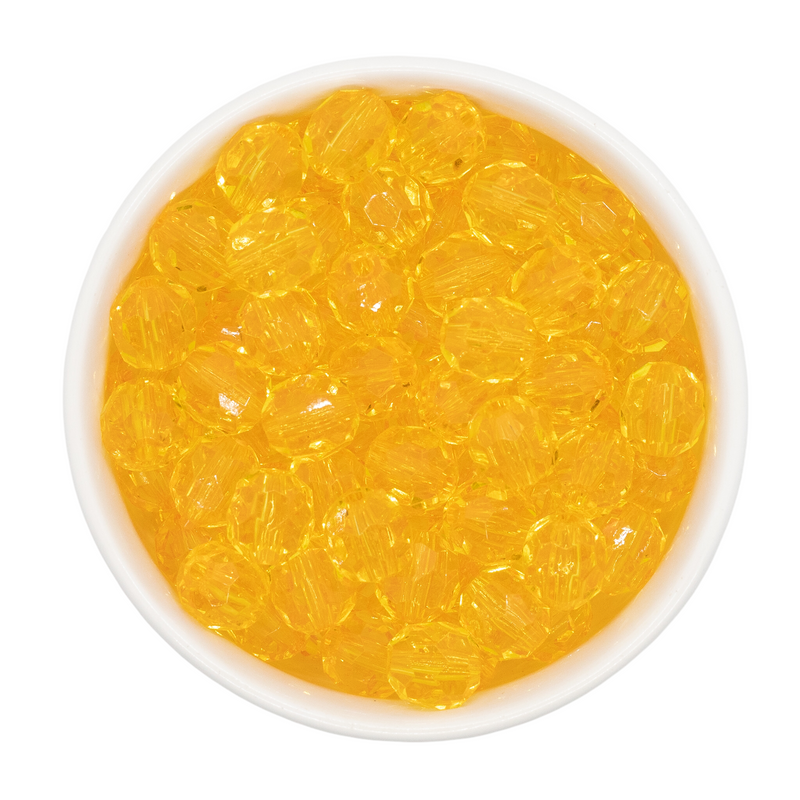 Honey Translucent Facet Beads 12mm (Package of 20)